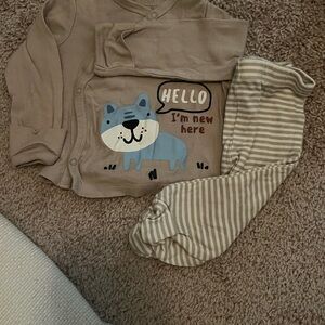 Gerber Cream Baby Outfit